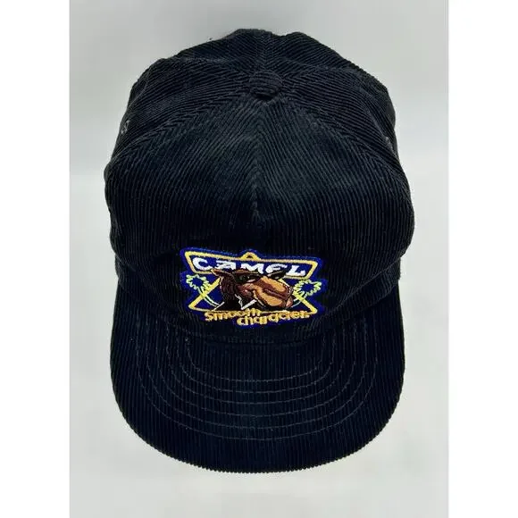 Vintage Joe Camel Cigarette Smooth Character Corduroy Snapback Cap Hat Taiwan - Picture 4 of 9